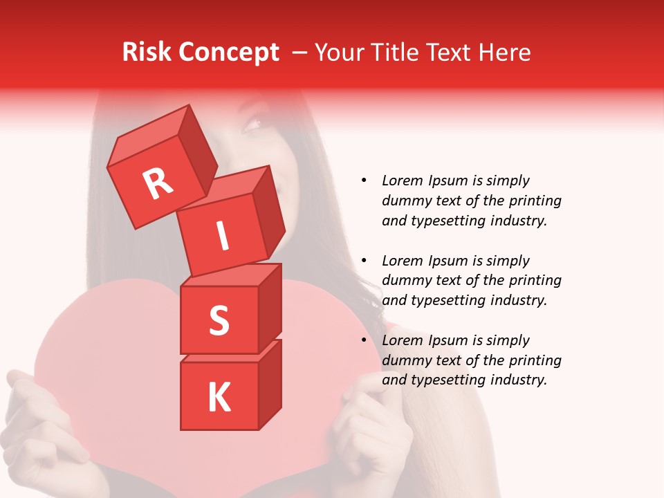 Beautiful Valentines Woman PowerPoint Template