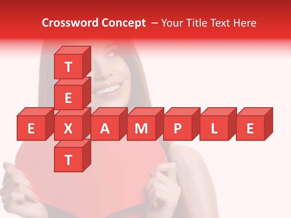 Beautiful Valentines Woman PowerPoint Template