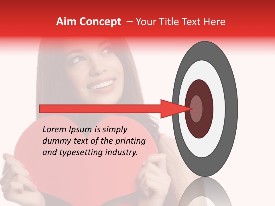 Beautiful Valentines Woman PowerPoint Template