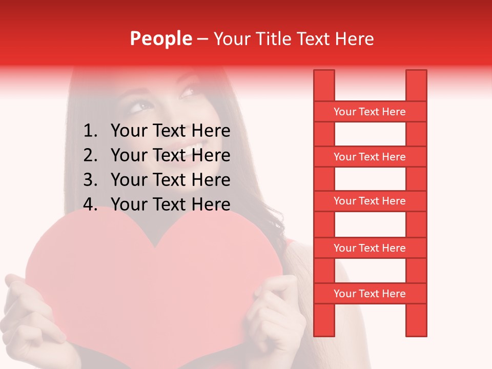 Beautiful Valentines Woman PowerPoint Template