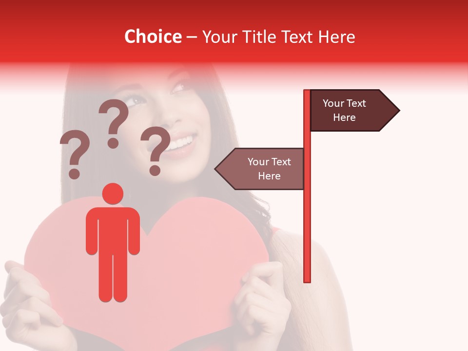 Beautiful Valentines Woman PowerPoint Template
