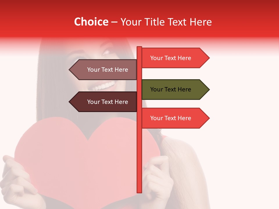 Beautiful Valentines Woman PowerPoint Template
