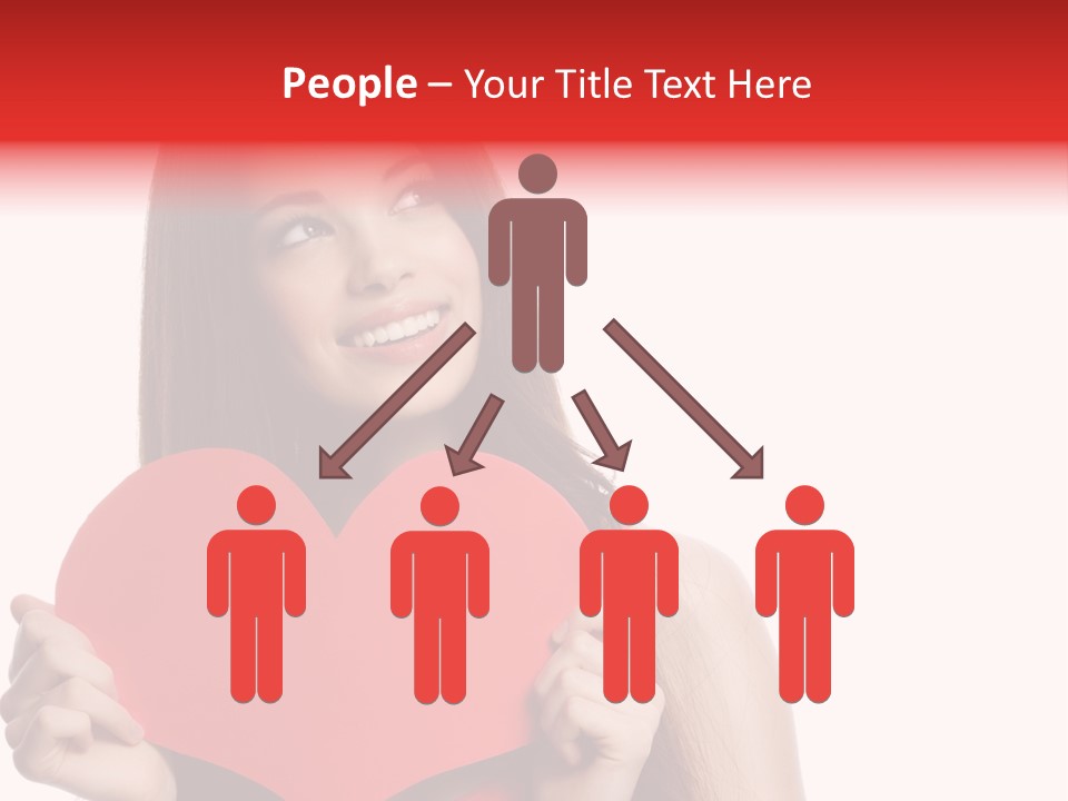 Beautiful Valentines Woman PowerPoint Template