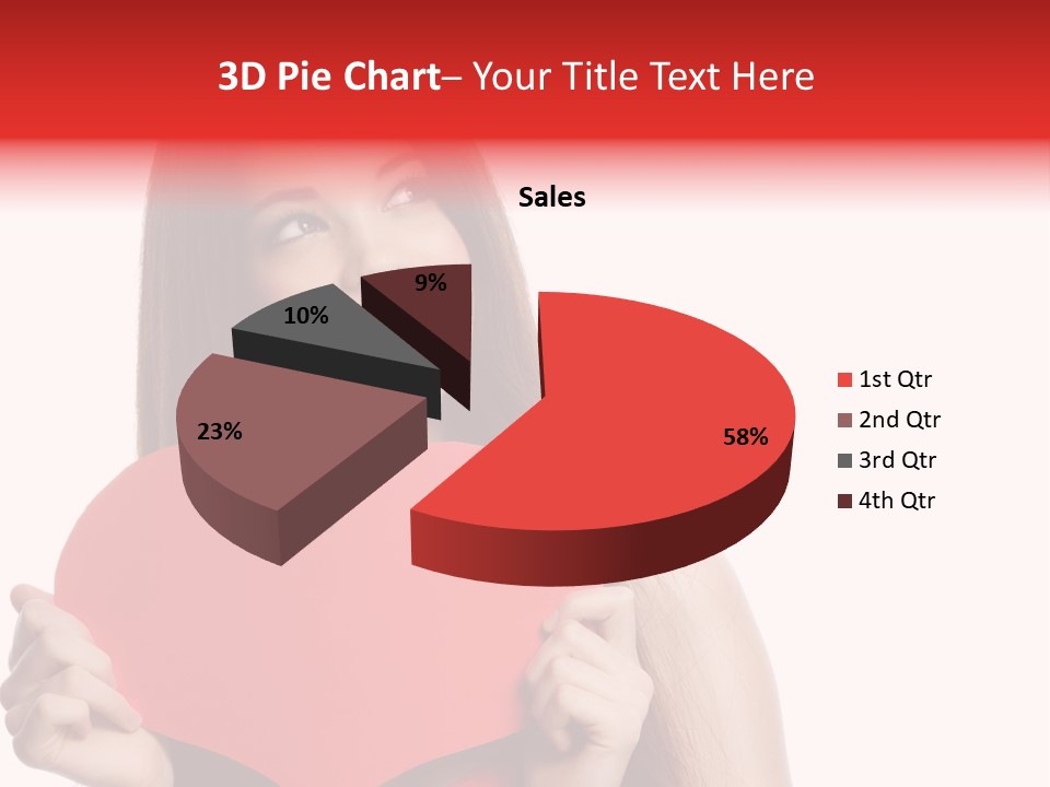 Beautiful Valentines Woman PowerPoint Template