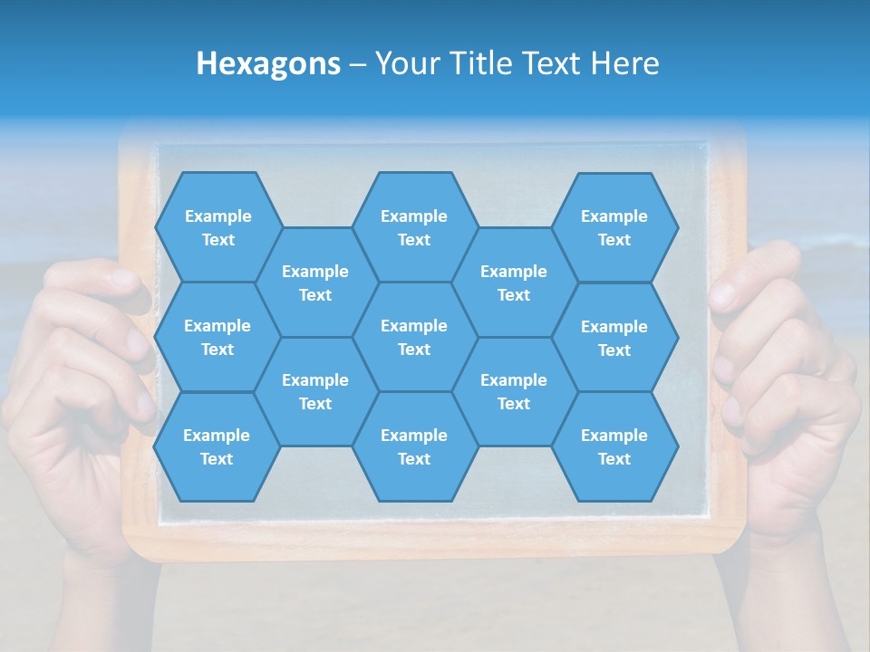 Blackboard Sign Beach PowerPoint Template