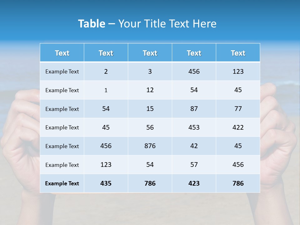 Blackboard Sign Beach PowerPoint Template