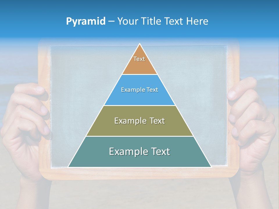 Blackboard Sign Beach PowerPoint Template