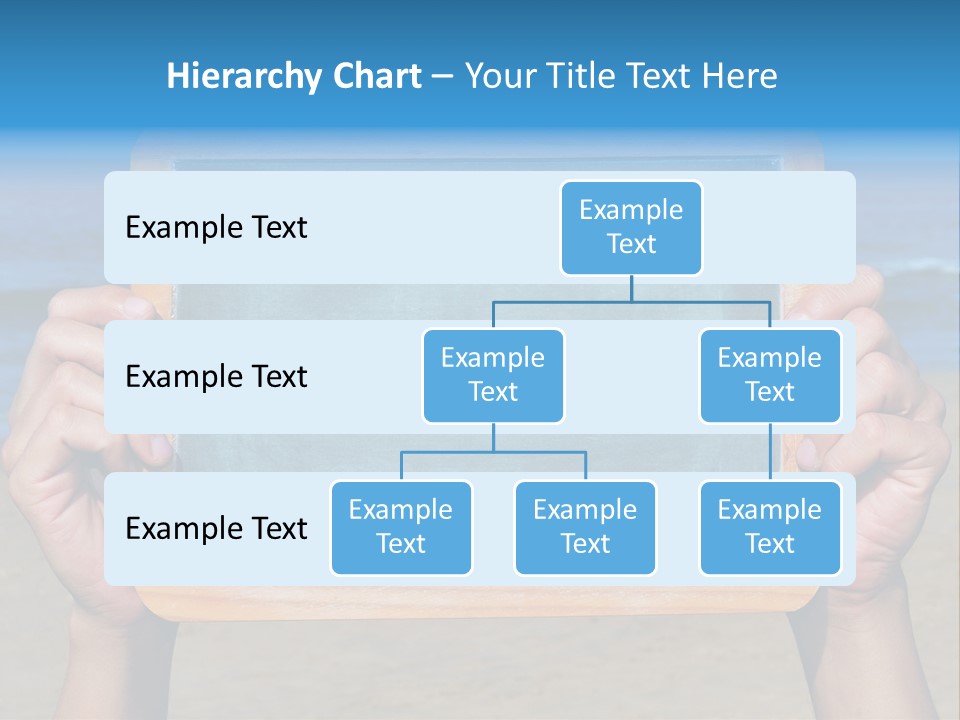 Blackboard Sign Beach PowerPoint Template