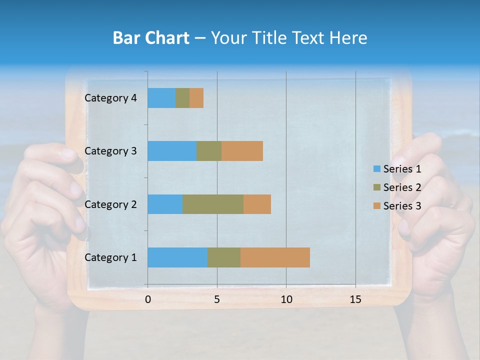 Blackboard Sign Beach PowerPoint Template