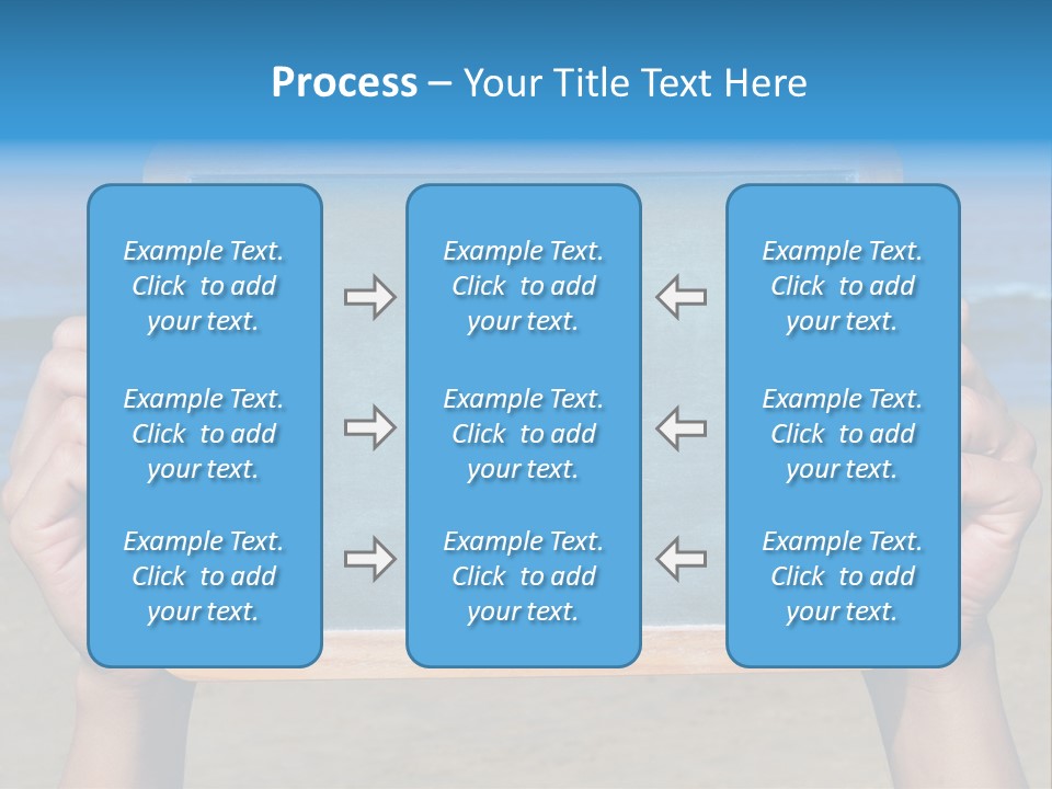 Blackboard Sign Beach PowerPoint Template