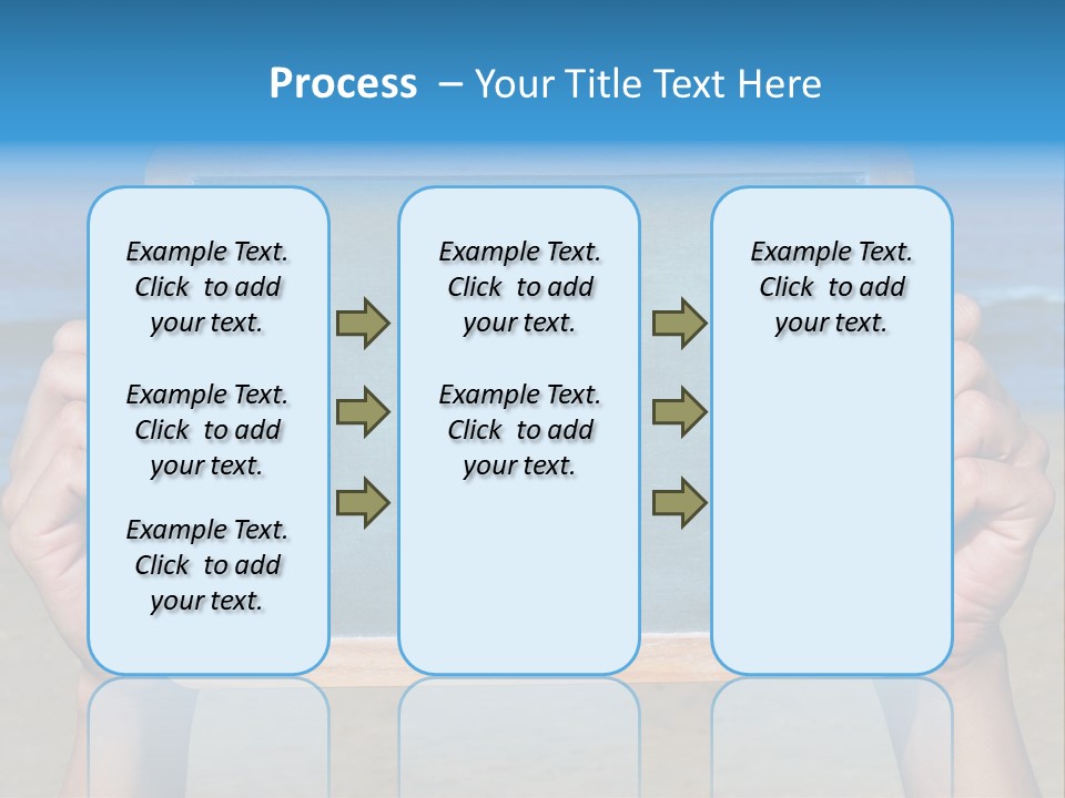 Blackboard Sign Beach PowerPoint Template