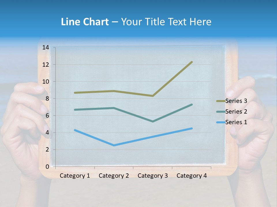 Blackboard Sign Beach PowerPoint Template
