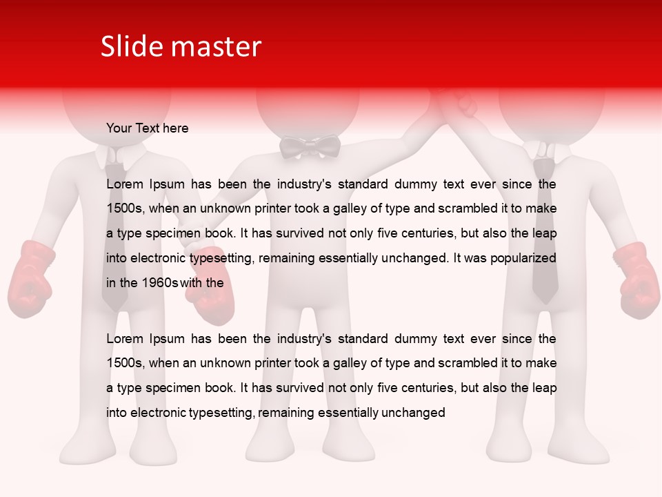 Male Man Pugilism PowerPoint Template