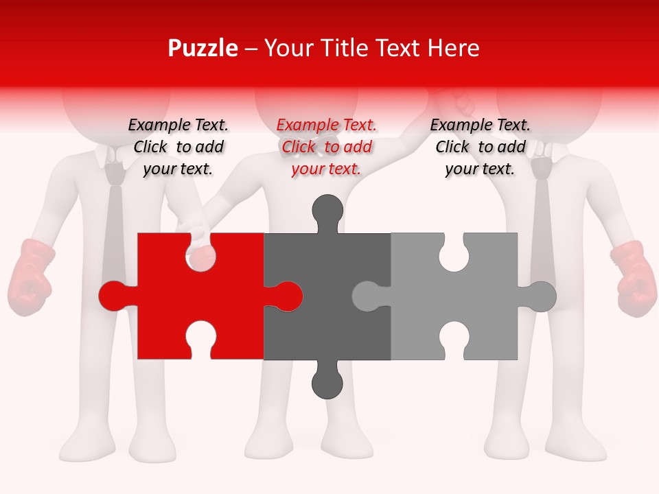 Male Man Pugilism PowerPoint Template