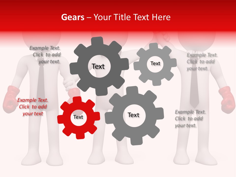 Male Man Pugilism PowerPoint Template