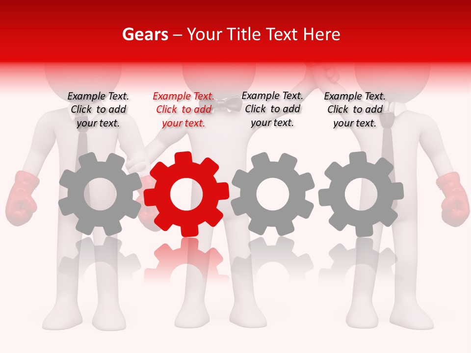 Male Man Pugilism PowerPoint Template