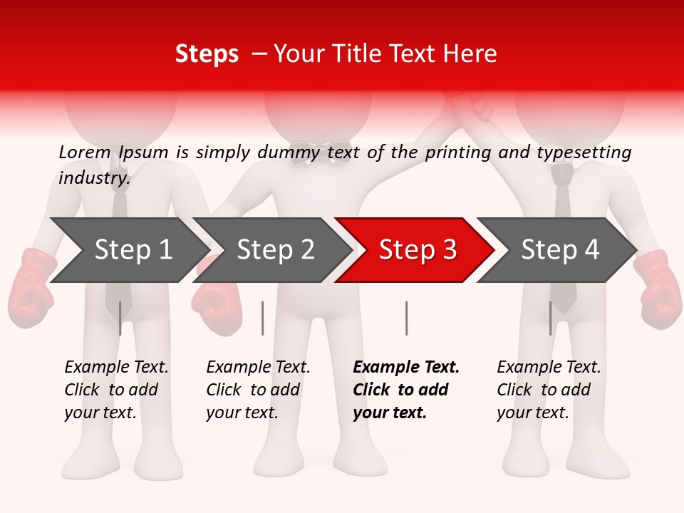 Male Man Pugilism PowerPoint Template