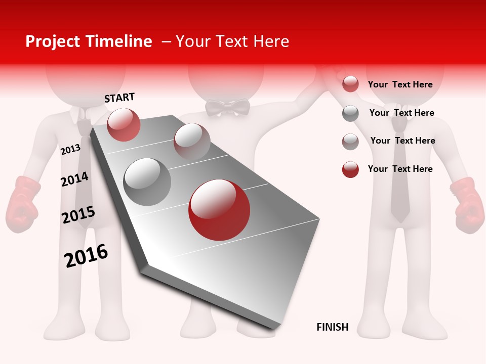 Male Man Pugilism PowerPoint Template