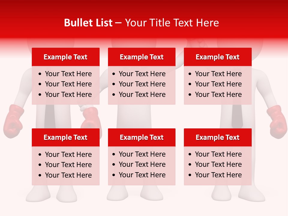 Male Man Pugilism PowerPoint Template