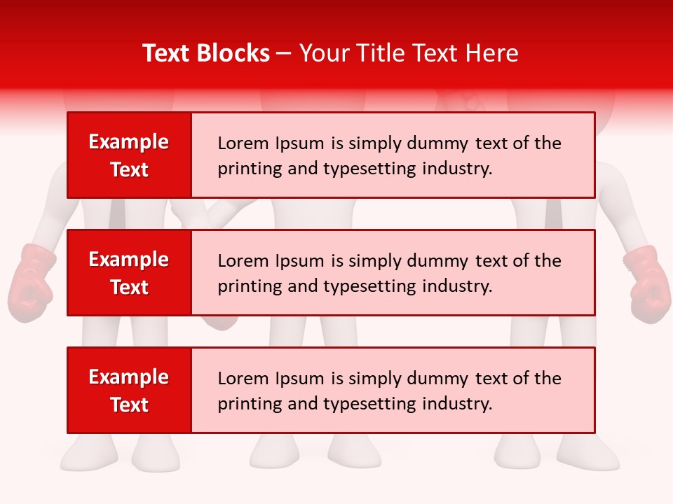Male Man Pugilism PowerPoint Template