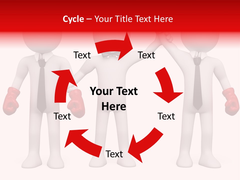 Male Man Pugilism PowerPoint Template