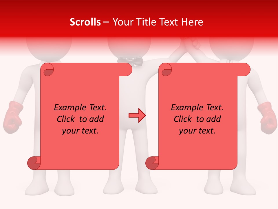 Male Man Pugilism PowerPoint Template