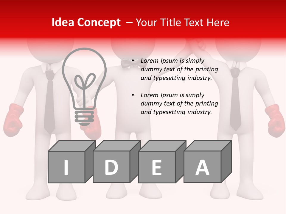 Male Man Pugilism PowerPoint Template