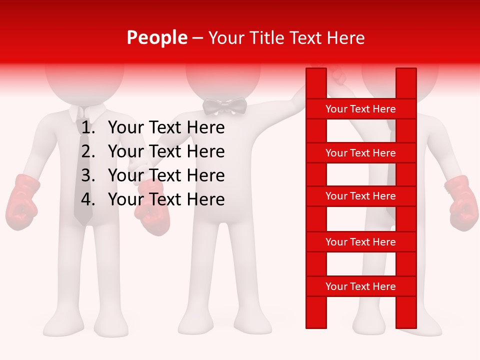 Male Man Pugilism PowerPoint Template