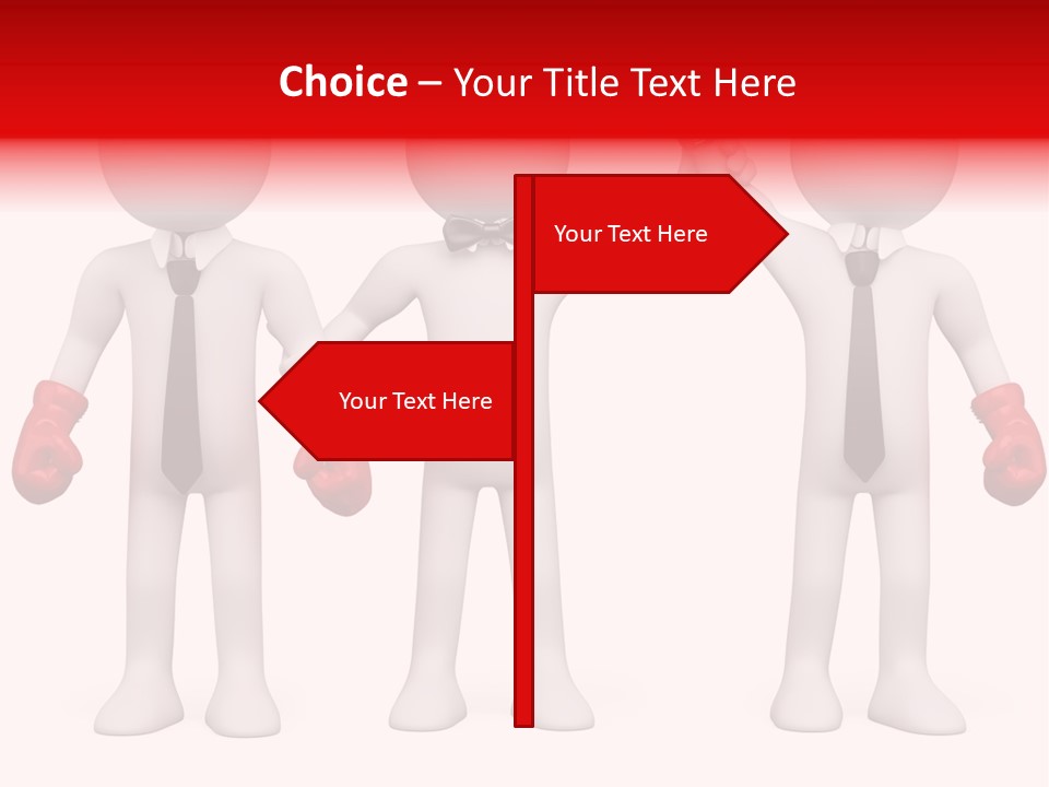 Male Man Pugilism PowerPoint Template