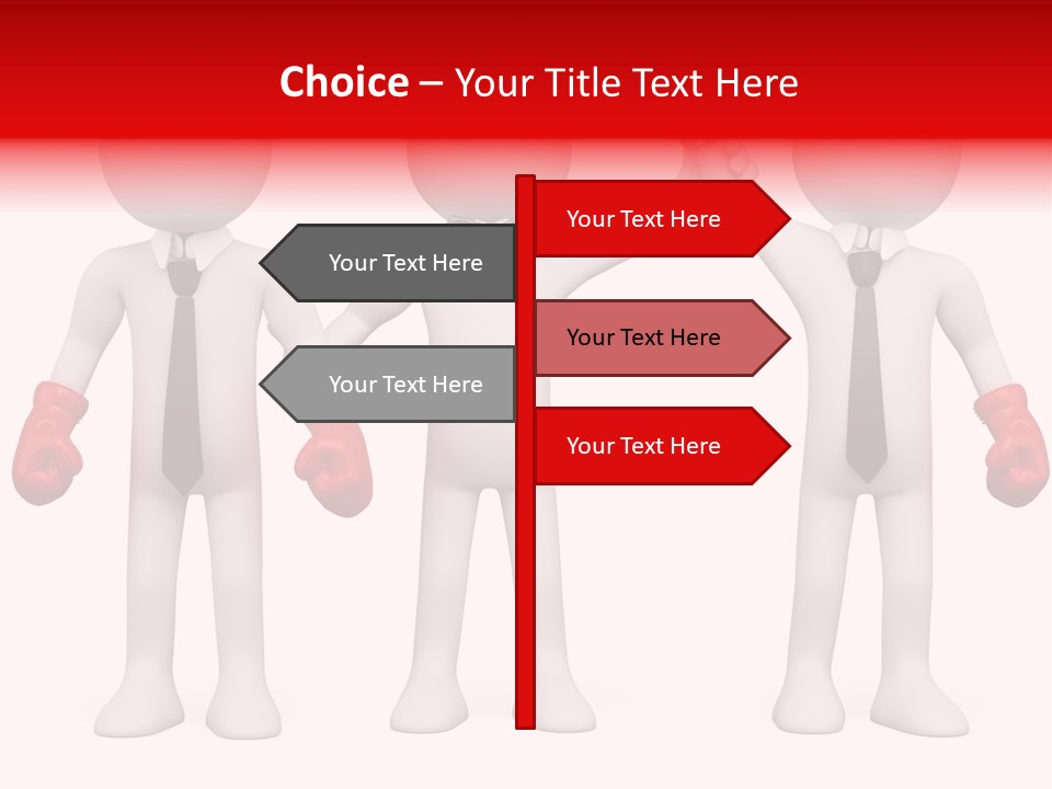 Male Man Pugilism PowerPoint Template