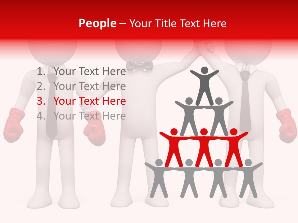 Male Man Pugilism PowerPoint Template