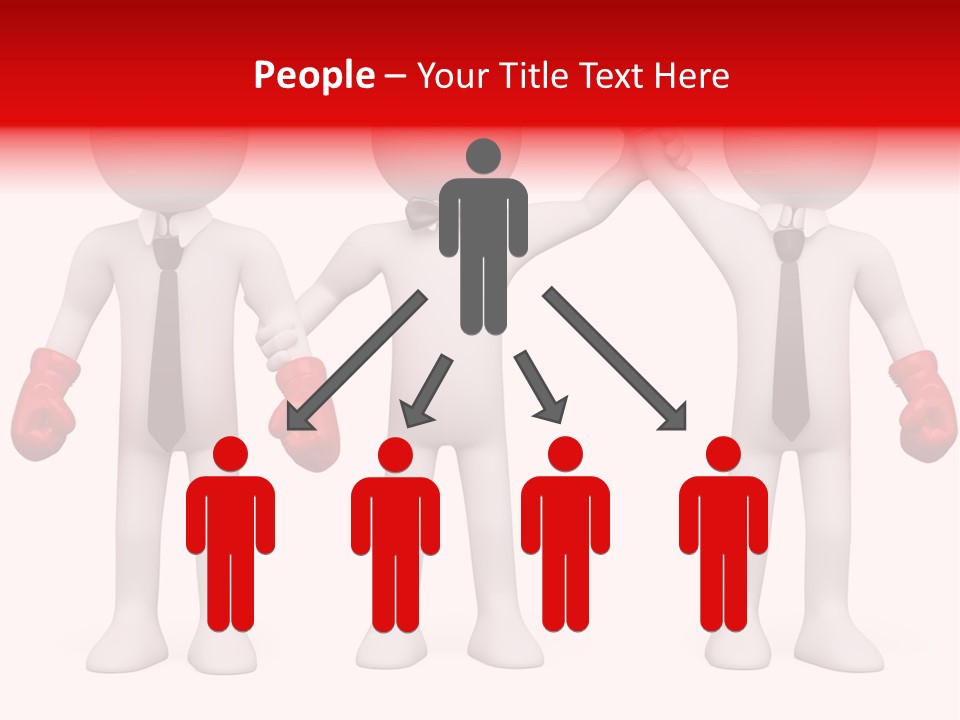 Male Man Pugilism PowerPoint Template