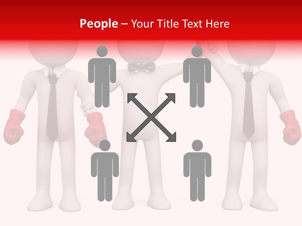 Male Man Pugilism PowerPoint Template