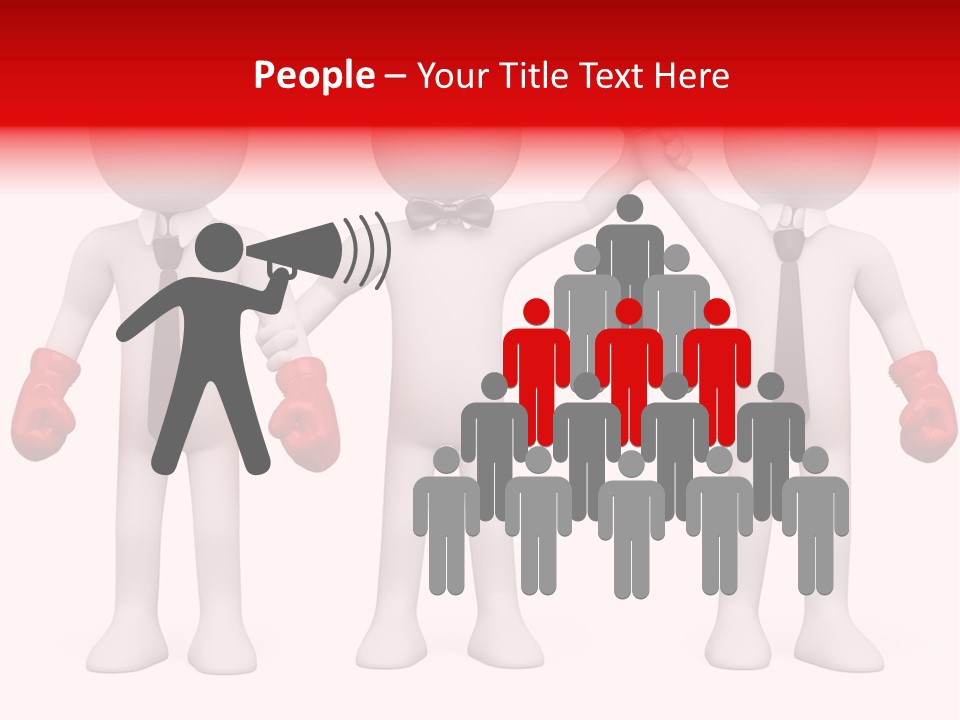 Male Man Pugilism PowerPoint Template