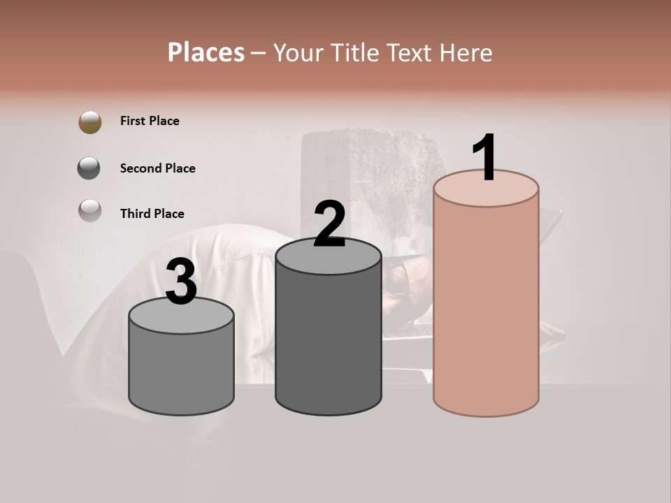 Laptop Weighted Office PowerPoint Template