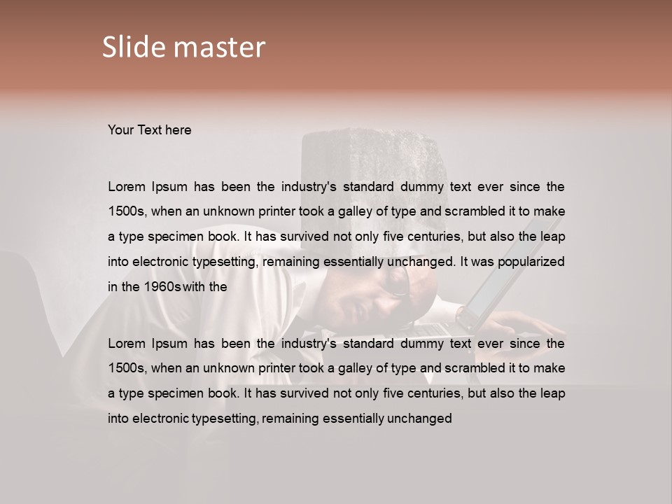 Laptop Weighted Office PowerPoint Template