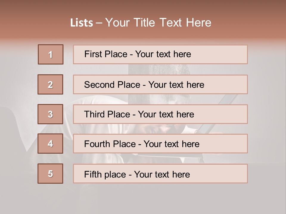 Laptop Weighted Office PowerPoint Template