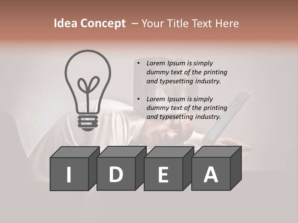 Laptop Weighted Office PowerPoint Template