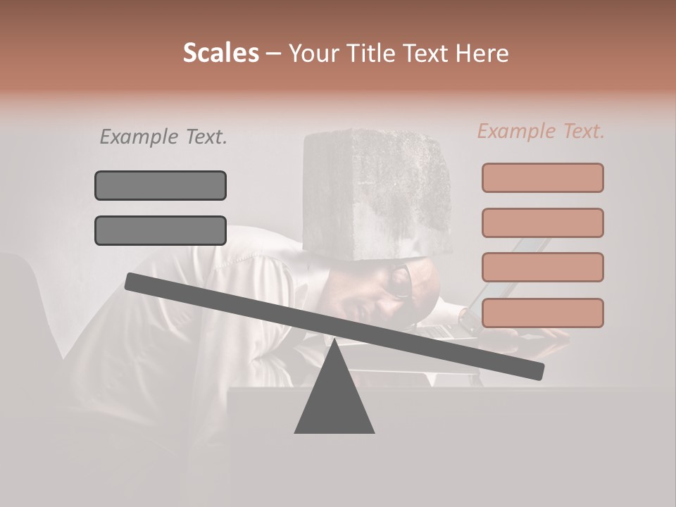 Laptop Weighted Office PowerPoint Template