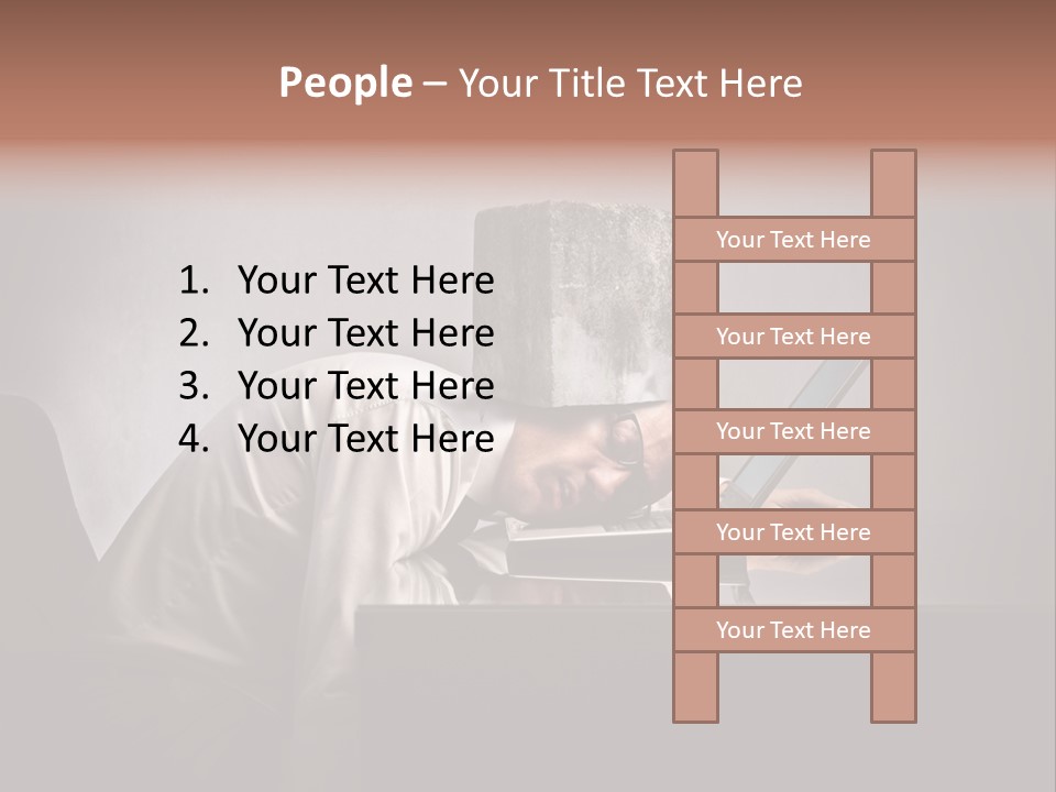 Laptop Weighted Office PowerPoint Template