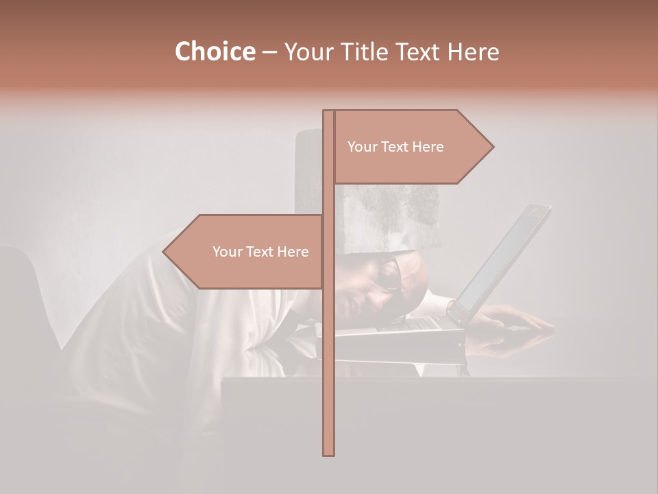 Laptop Weighted Office PowerPoint Template