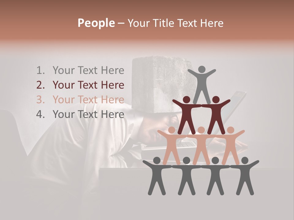 Laptop Weighted Office PowerPoint Template