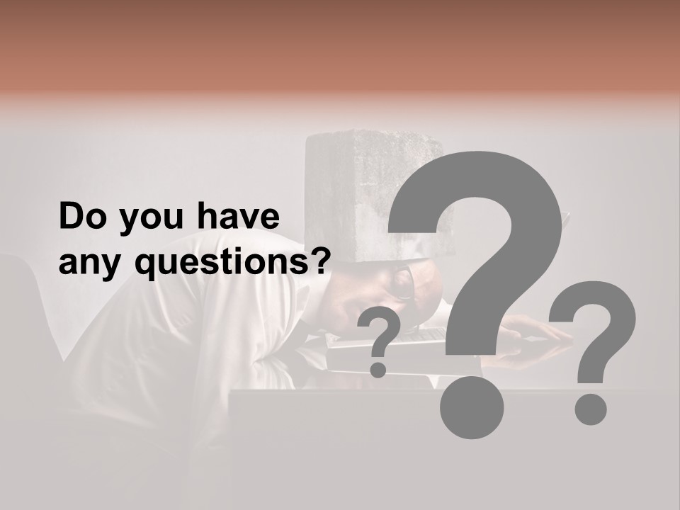 Laptop Weighted Office PowerPoint Template