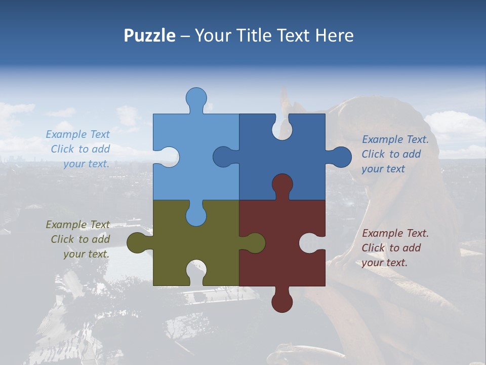 City Gargoyle Dame PowerPoint Template