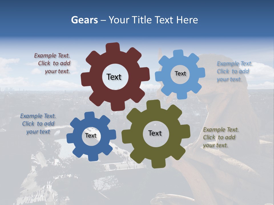 City Gargoyle Dame PowerPoint Template