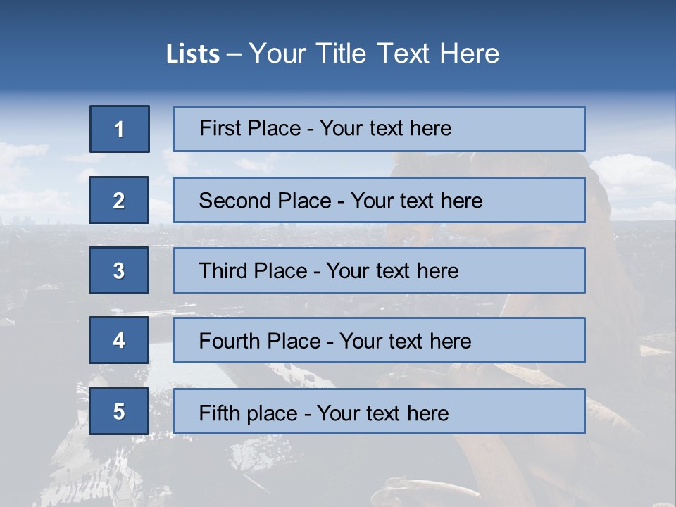 City Gargoyle Dame PowerPoint Template