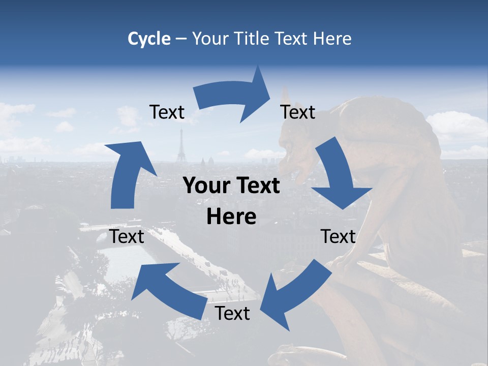 City Gargoyle Dame PowerPoint Template