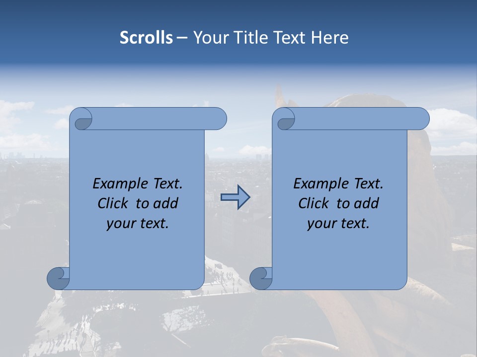 City Gargoyle Dame PowerPoint Template