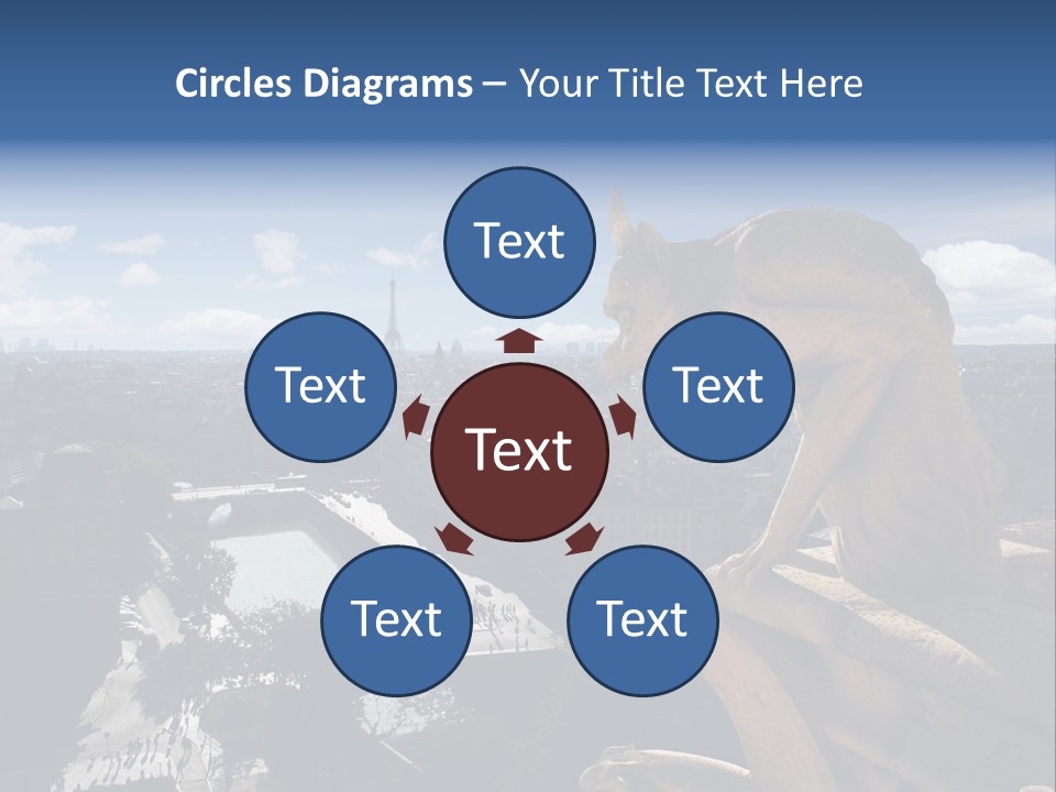 City Gargoyle Dame PowerPoint Template