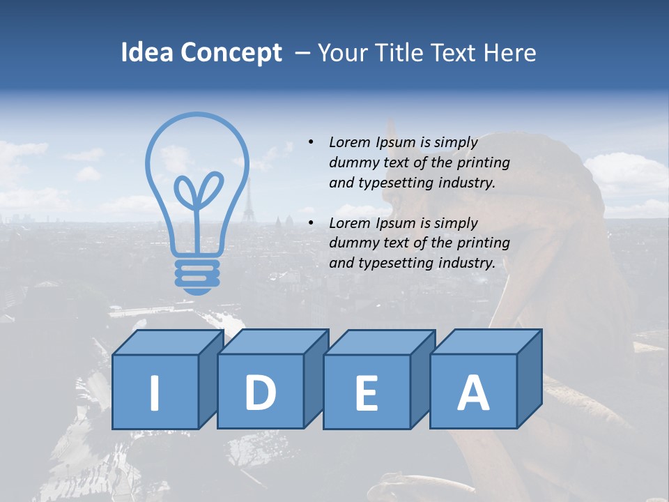 City Gargoyle Dame PowerPoint Template